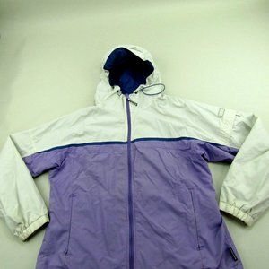 VINTAGE Columbia Light Jacket Windbreaker Womens Size XL Full Zip Hood Packable